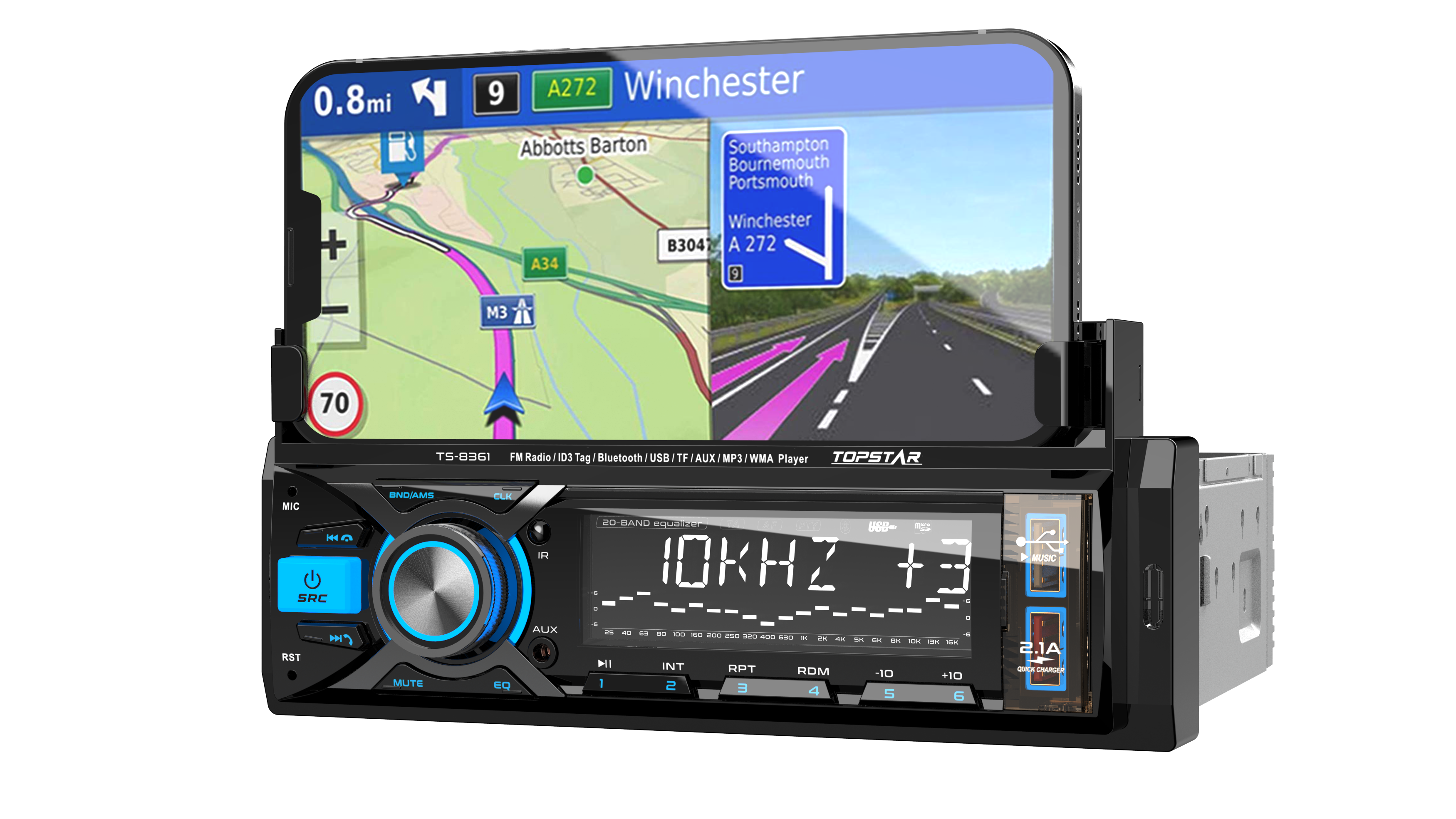 One Din Car MP3 Audio with Remote Control