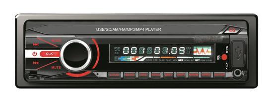 One DIN Detachable Panel Car MP3 Player with Muti-Color Illumination