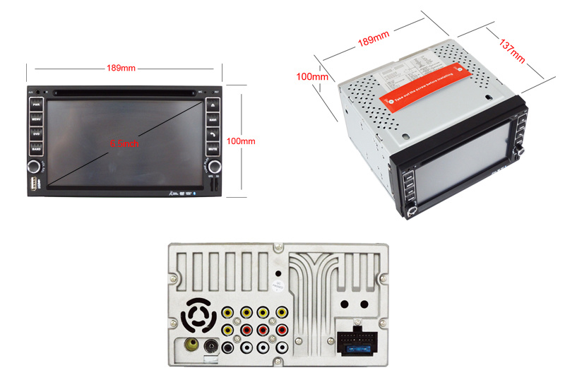 6.2inch 2 DIN Car DVD Player Ts-2012-1