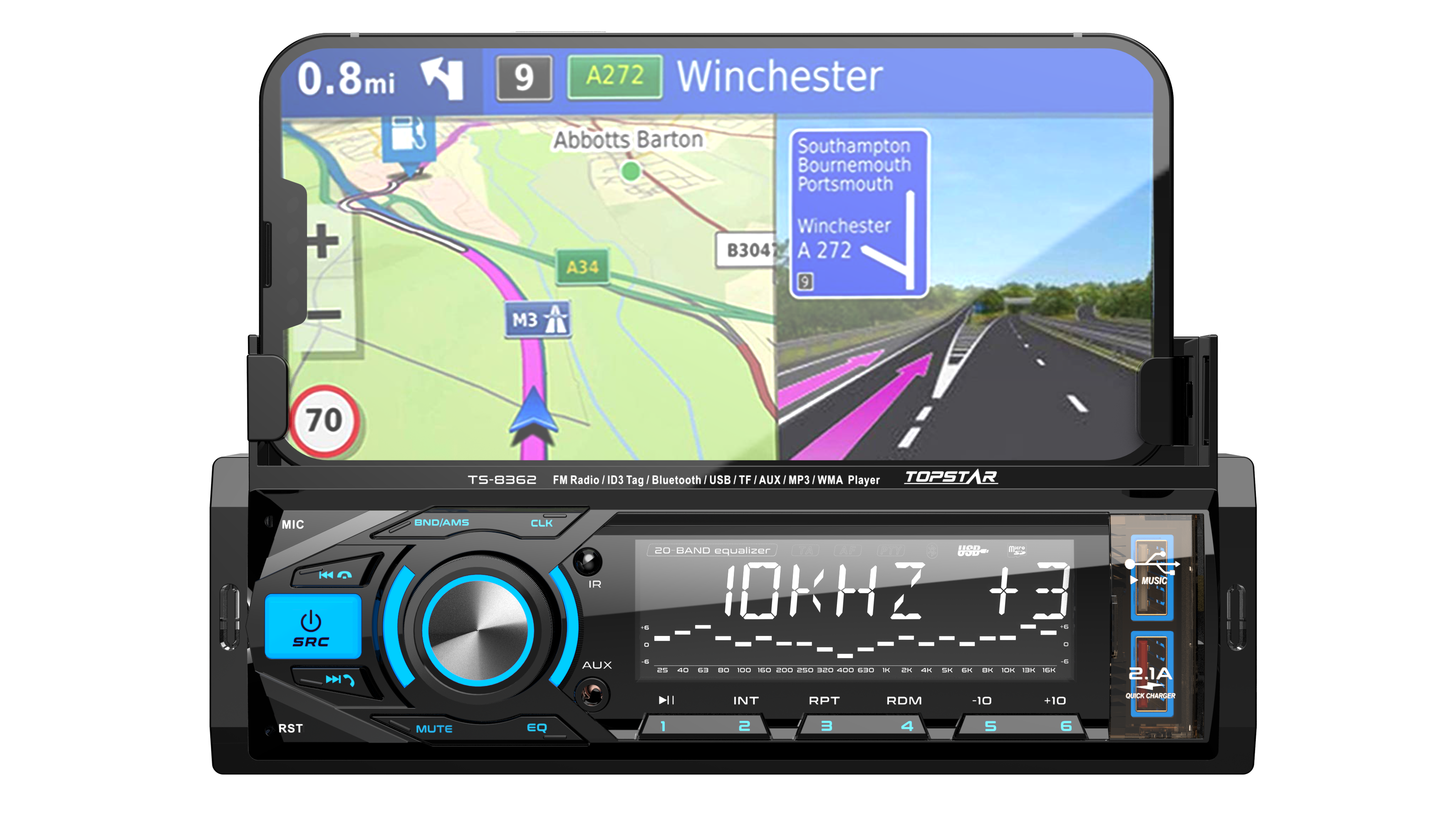 Car Radio Stereo with Double USB