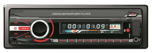 One DIN Detachable Panel Car MP3 Player with Muti-Color Illumination